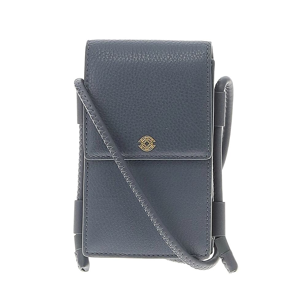 Dagne Dover Piper Leather Phone Sling Crossbody Blue New